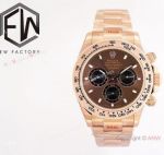  Swiss Made Rolex Daytona Chocolate 40mm Watch Rose Gold Diamond Stick